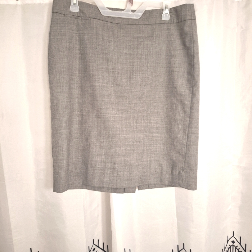 J. CREW gray wool career skirt size 12